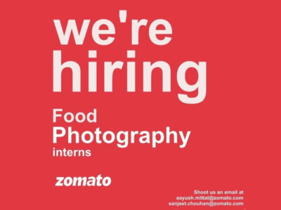 Zomato is on the hunt for Photography Interns