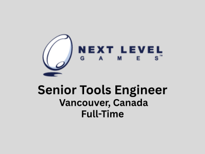 A Senior Tools Engineer is required at Next Level Games