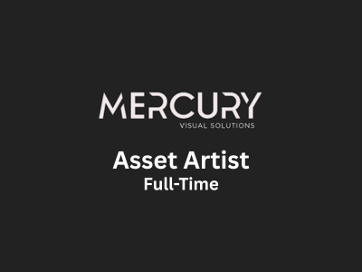 Asset Artist required at Mercury Visual Solutions
