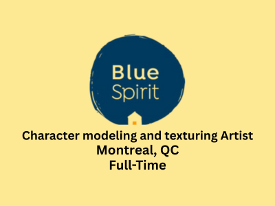 Character modeling and texturing Artist required at Blue Spirit
