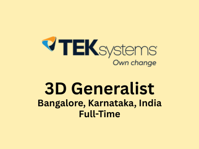 Job opening for 3D Generalist at TEKsystems