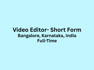 Looking for a Video Editor for an Advertising Agency