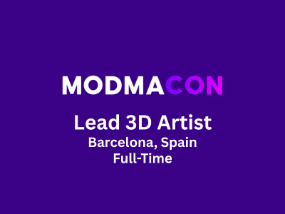 Modmacon is seeking for a Lead 3D Artist