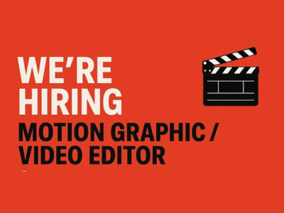 Motion Graphic  Video Editor required at Bmag