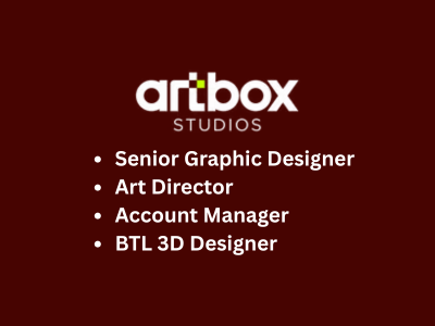 Multiple job openings at Artbox Studios