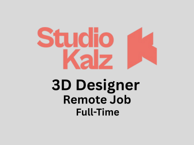 Studio Kalz is looking for a 3D Designer 