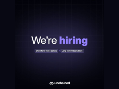Unchained is hiring short-termlong-term Video Editors