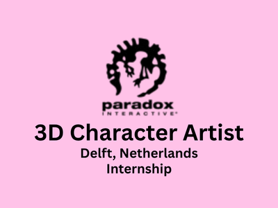 3D Character Artist Intern required at Paradox Studios