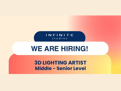 3D Lighting Artist required at Infinite Studios
