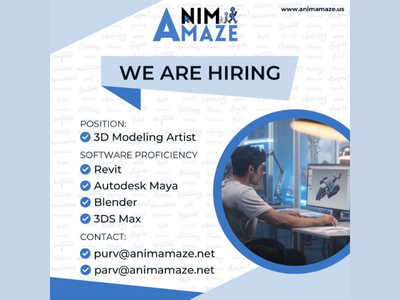 3D Modeling Artist required at Anim Amaze