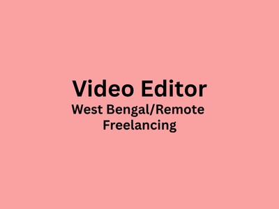 Freelance job opening for Video Editor