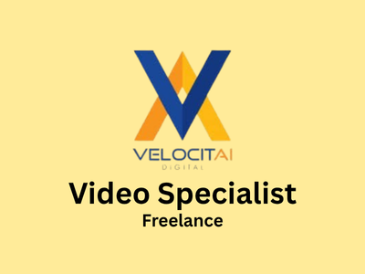 Freelance job opening for Video Specialist at Velocit AI