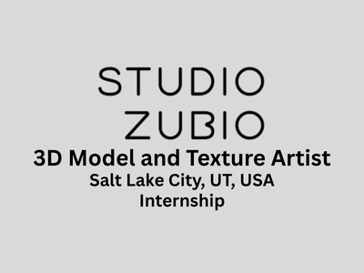 3D Model and Texture Artist Intern at Studio Zubio