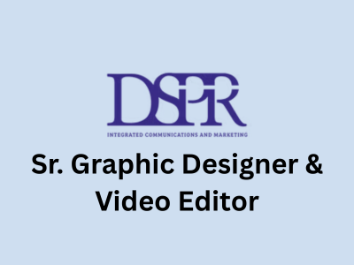 Job opening for Sr. Graphic Designer & Video Editor