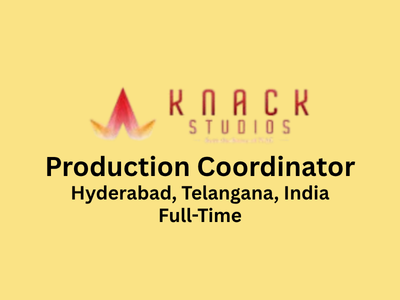Knack Studios is hiring a Production Coordinator