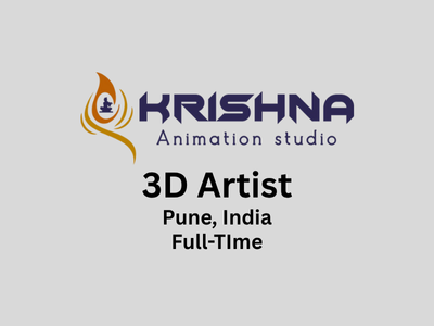 Krishna Animation Studio is hiring a 3D Artist