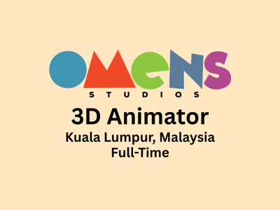 Omens Studios is looking for a 3D Animator