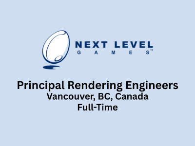 Principal Rendering Engineers required at Next Level Games