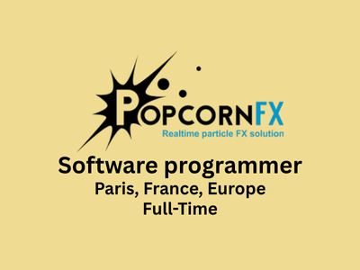 Software programmer required at PopcornFX