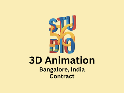 Studio56 Animation is hiring freshers for 3D Animation