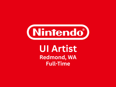 UI Artist required at Nintendo Studios
