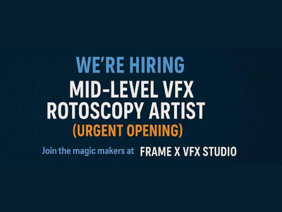 VFX Rotoscopy Artist required at Frame X VFX Studio