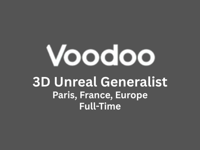 Voodoo Studios is hiring a 3D Unreal Generalist