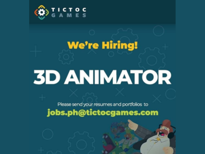 3D Animator required at Tic Toc Games