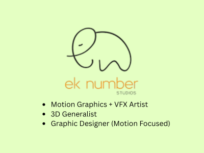 Ek Number Studios is looking for professionals