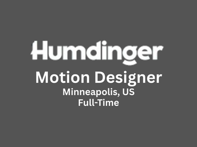 Humdinger Studio is seeking a Motion Designer