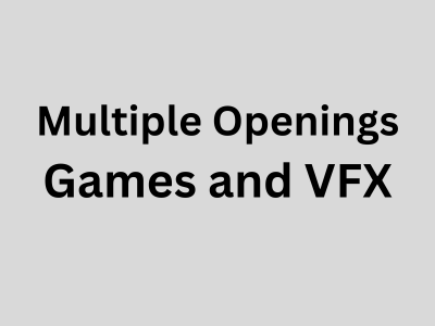 Multiple games and VFX job openings