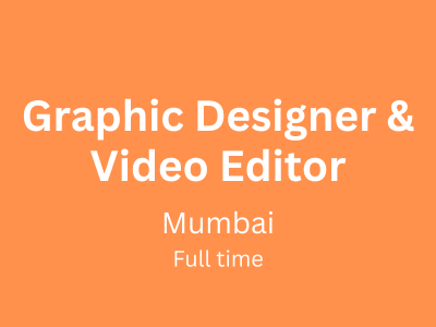 Graphic Designer & Video Editor vacancy