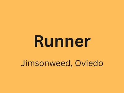 Runner VFX job at Jimsonweed, Oviedo