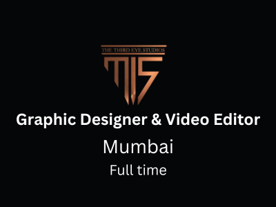 job opening of Graphic Designer & Video Editor