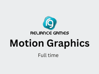 motion graphics intern reliance games