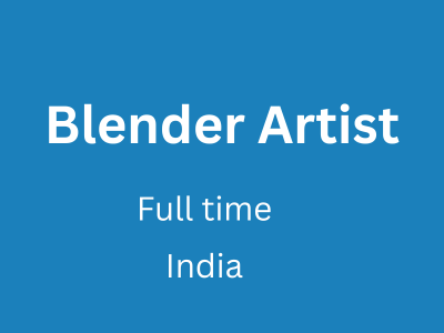 Blender Artist Job Noida