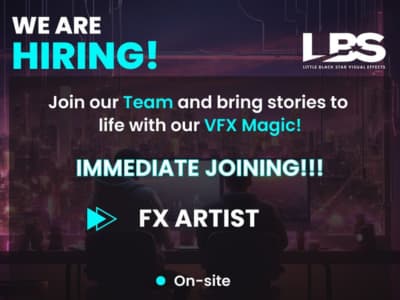 Junior and Mid level FX Artists needed