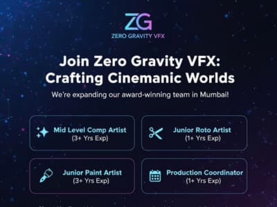 Zero Gravity VFX Hiring: