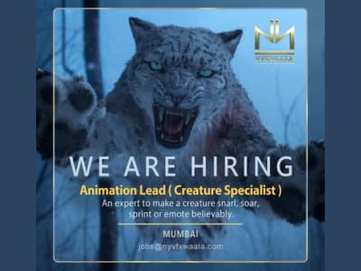 Animation Lead Job at NY VFXWAALA