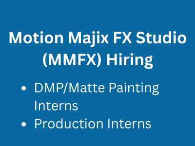 Job openings at Motion Majix FX Studio