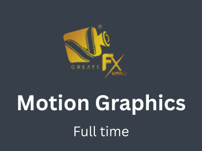 Motion Graphics Artist needed at VCreate FX Studio