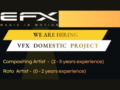 Prasad Corp Hiring VFX Roto & Comp Artists
