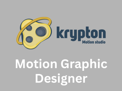 Motion Graphic Designer Job