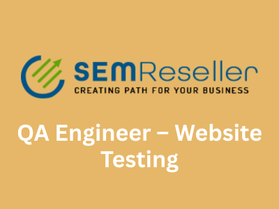 QA Engineer Website Testing Job 