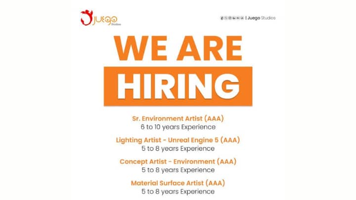 Job opening of Gaming Artists 