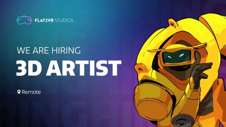 Flat2VR Studios is hiring for 3D Artist