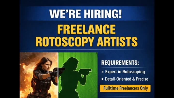 Job of freelance Roto artists at UebertFX Studio