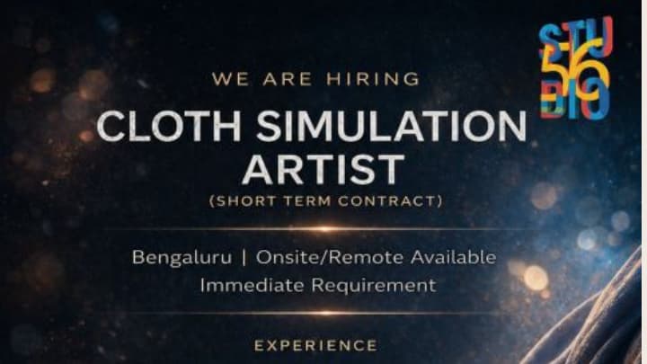Job opening of Cloth Simulation Artist 