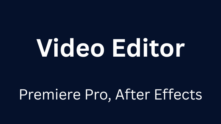 Opening for full time video editor