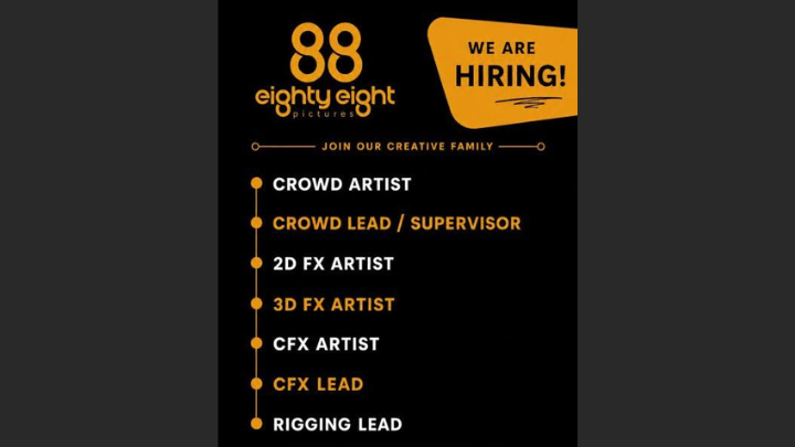 job opening at 88 Pictures